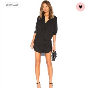 Krisa drape front mini dress